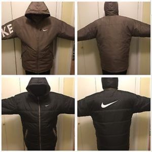 Men's Nike Jacket Reversible Black & Army Green